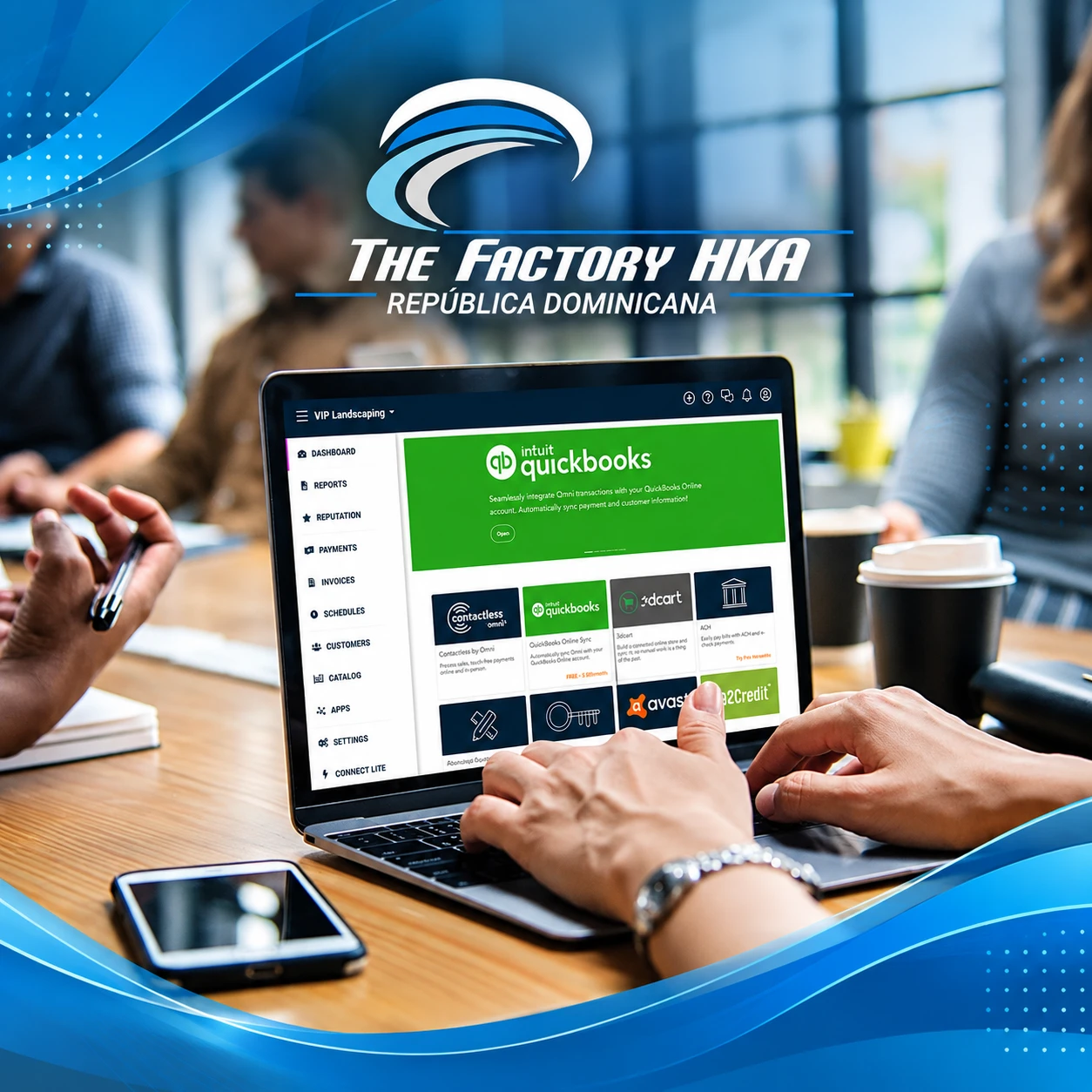 Corporate Meeting with Branded Laptop Dashboard (1)