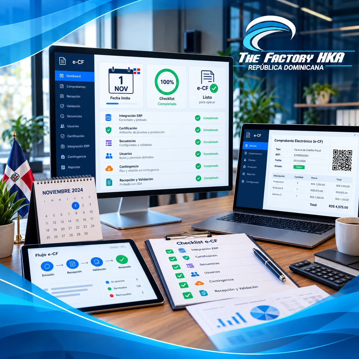 Configuración e CF lista para el 1 de noviembre